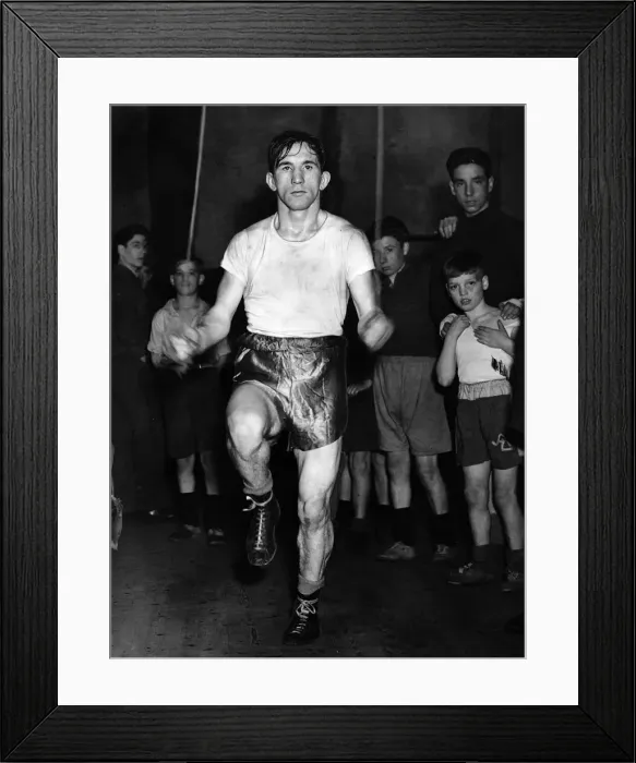 Framed Print : World Champion Boxer Paterson in training Framed Print : World Champion Boxer Paterson in training