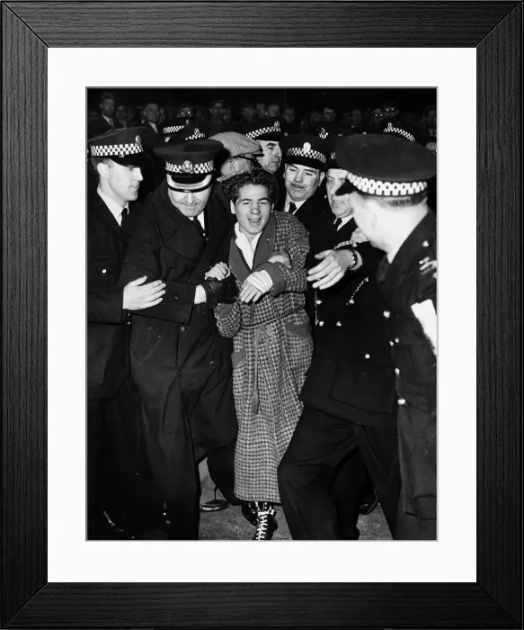 Framed Print : Peter Keenan is given a police escort to his dressing room Framed Print : Peter Keenan is given a police escort to his dressing room