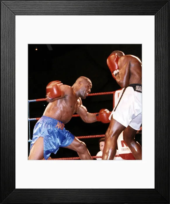 Framed Print : Dennis Andries boxer in action against Denzil Browne Framed Print : Dennis Andries boxer in action against Denzil Browne