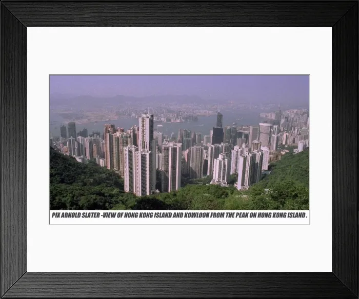 Framed Print : Hong Kong island and Kowloon from the peak