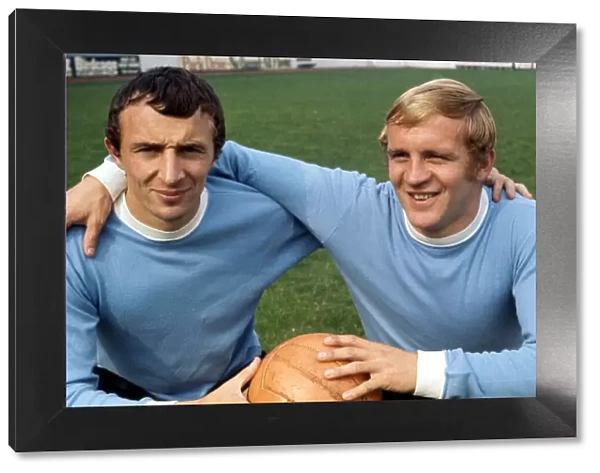 Manchester City footballers Mike Summerbee (left) and Francis Lee March 1970