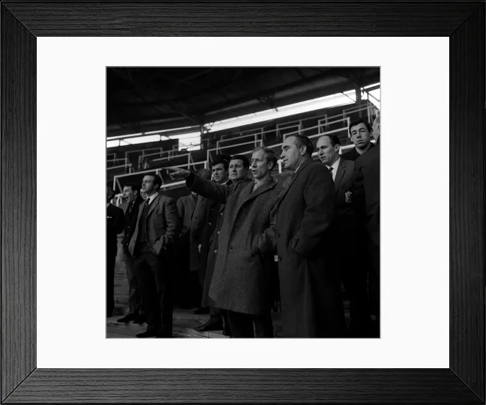 Framed Print : England Football Squad at Wembley Stadium ahead of tomorrows match v Scotland April 1963 Framed Print : England Football Squad at Wembley Stadium ahead of tomorrows match v Scotland April 1963