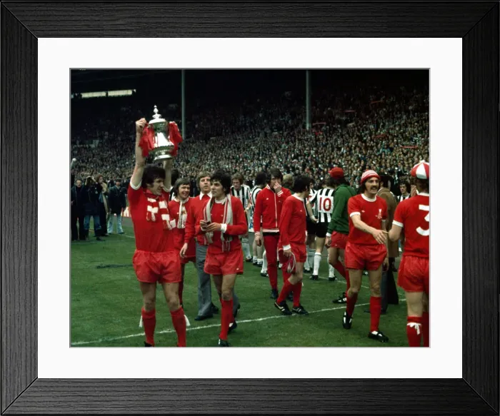 Framed Print : FA Cup Final at Wembley Stadium Liverpool 3 v Newcastle United 0 Captain Framed Print : FA Cup Final at Wembley Stadium Liverpool 3 v Newcastle United 0 Captain