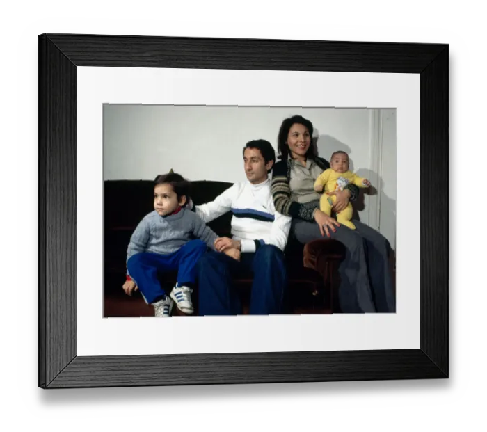 Framed Print : Tottenham Hotspur Argentine footballer Osvaldo Ardiles pictured at home with his wife Framed Print : Tottenham Hotspur Argentine footballer Osvaldo Ardiles pictured at home with his wife