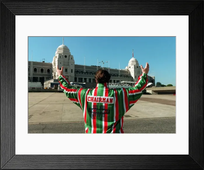 Framed Print : Michael Knighton, Chairman of Carlisle United football club, pictured at Wembley Stadium Framed Print : Michael Knighton, Chairman of Carlisle United football club, pictured at Wembley Stadium