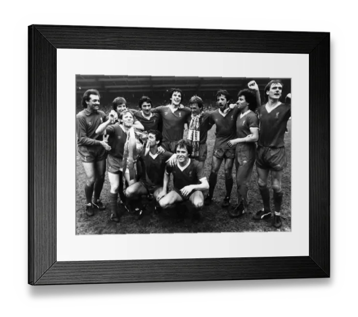 Framed Print : Liverpool FC players celebrate after winning the League for a record 13th time Framed Print : Liverpool FC players celebrate after winning the League for a record 13th time