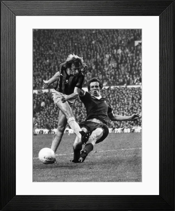 Framed Print : Liverpool v. Middlesbrough. David Mills of Middlesbrough (L Framed Print : Liverpool v. Middlesbrough. David Mills of Middlesbrough (L
