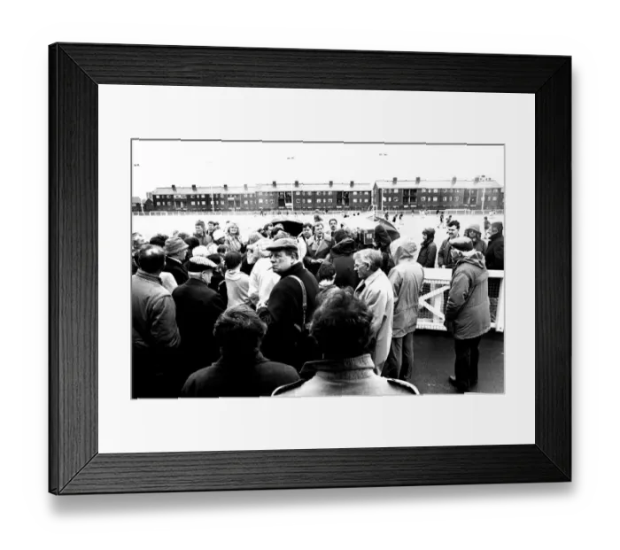 Framed Print : Bobby Robson at the Lightfoot Sports Stadium in Walker, Newcastle