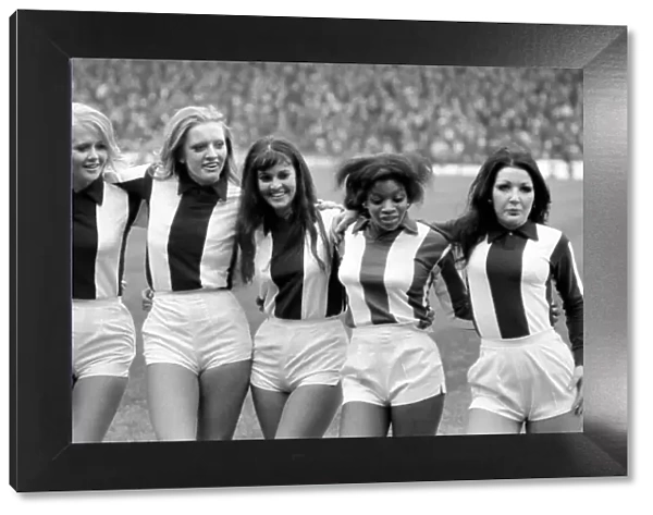 West Bromwich Albion vs. Liverpool. Albions Go-Go girls wearing the junior team