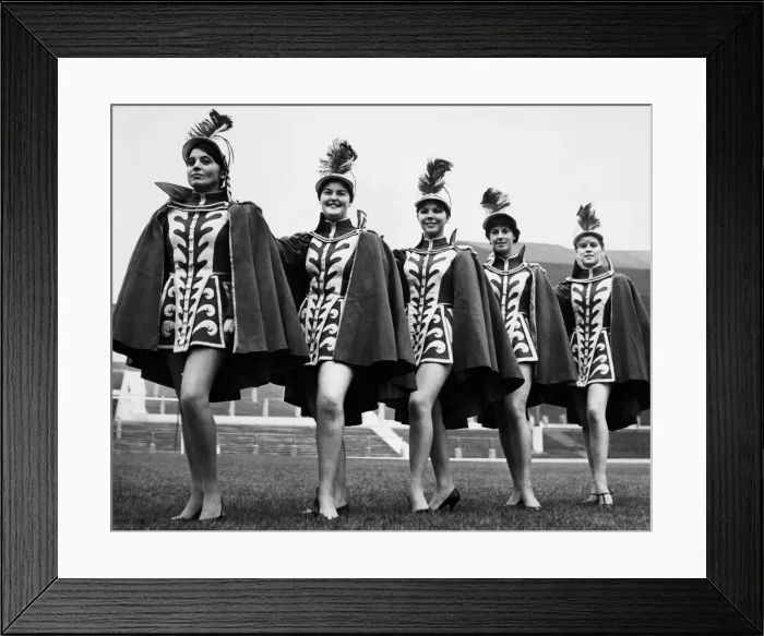 Framed Print : More glamour for Manchester United at Old Trafford, where the Unitedettes rehearsed Framed Print : More glamour for Manchester United at Old Trafford, where the Unitedettes rehearsed