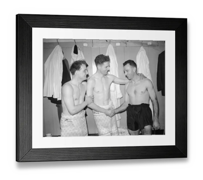 Framed Print : Fulham v Brristol Rovers March 1958 After their three one victory over Rovers three Framed Print : Fulham v Brristol Rovers March 1958 After their three one victory over Rovers three