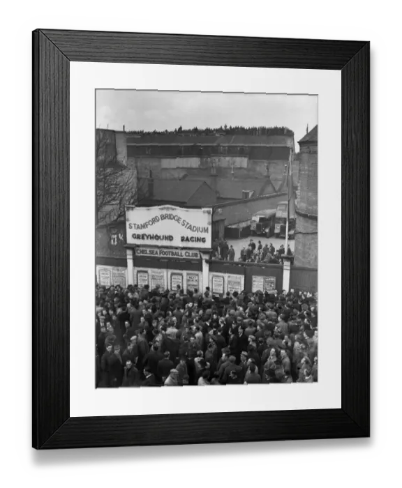 Framed Print : Chelsea v Moscow Dynamo The scene outside Chelseas Stamford Bridge football ground Framed Print : Chelsea v Moscow Dynamo The scene outside Chelseas Stamford Bridge football ground