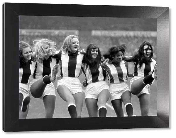 West Bromwich Albion vs. Liverpool. Albions Go-Go girls wearing the junior teamIs