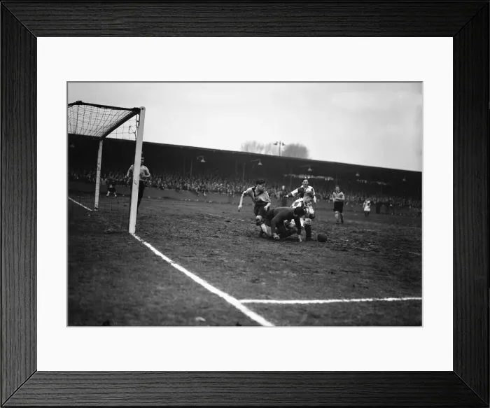 Framed Print : Hull City strikers seen here in a goal mouth melee during their FA Cup 5th round match