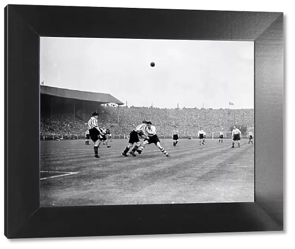 Action during the 1937 FA Cup Final between Sunderland and Preston North End at Wembley
