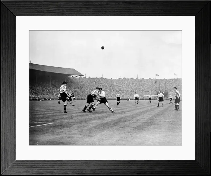 Framed Print : Action during the 1937 FA Cup Final between Sunderland and Preston North End at Wembley