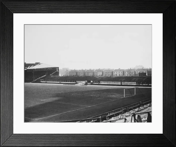 Framed Print : Old Trafford manchester United football ground: A view of the blitzed main stand seen