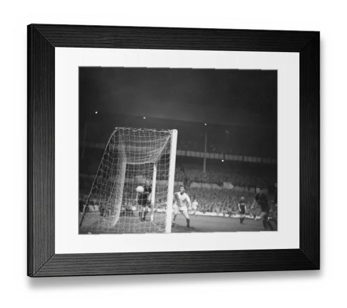 Framed Print : A goal scored in the Tottenham Hotspur v Gornik Zabrze European Cup tie played at White Framed Print : A goal scored in the Tottenham Hotspur v Gornik Zabrze European Cup tie played at White