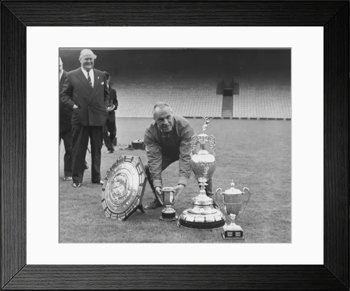 Framed Print : Liverpool manager Bill Shankly looking for the missing cup, the FA Cup August 1966