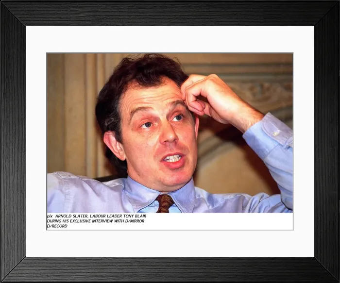 Framed Print : Tony Blair Labour leader during interview in February 1995