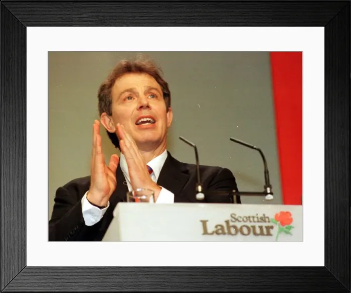 Framed Print : Tony Blair MP Labour Party leader, speaking at Scottish Labour Party Conference in Framed Print : Tony Blair MP Labour Party leader, speaking at Scottish Labour Party Conference in