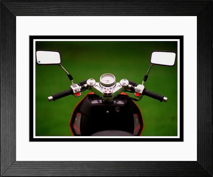 Framed Print : Italjet July 1999 Handlebars instruments mirrors motorbike scooter Framed Print : Italjet July 1999 Handlebars instruments mirrors motorbike scooter