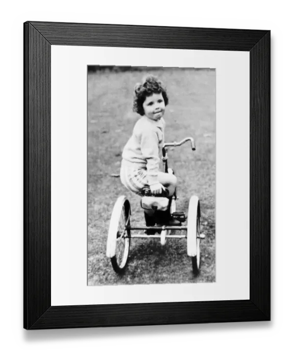: Sarah Ferguson as a child on a bike circa 1960s : Sarah Ferguson as a child on a bike circa 1960s