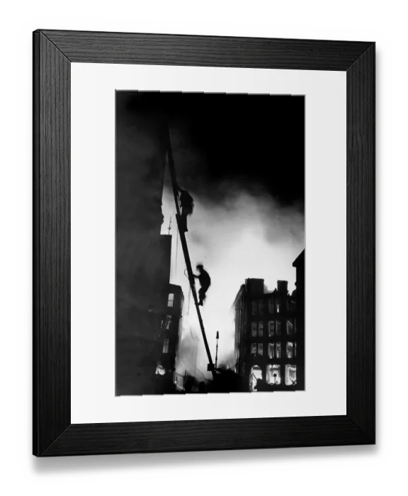 Framed Print : Firemen at work during Blitz on London WW2 Framed Print : Firemen at work during Blitz on London WW2