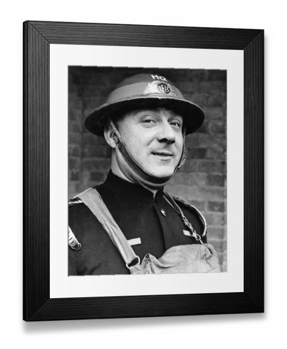 Framed Print : WW2 air raid warden Framed Print : WW2 air raid warden