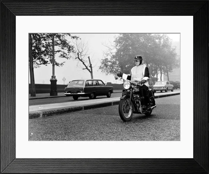 Framed Print : Mobile Police Motorcycles