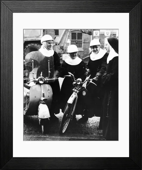 Framed Print : Mother Superior Blanche right with sisters left to right Edmund