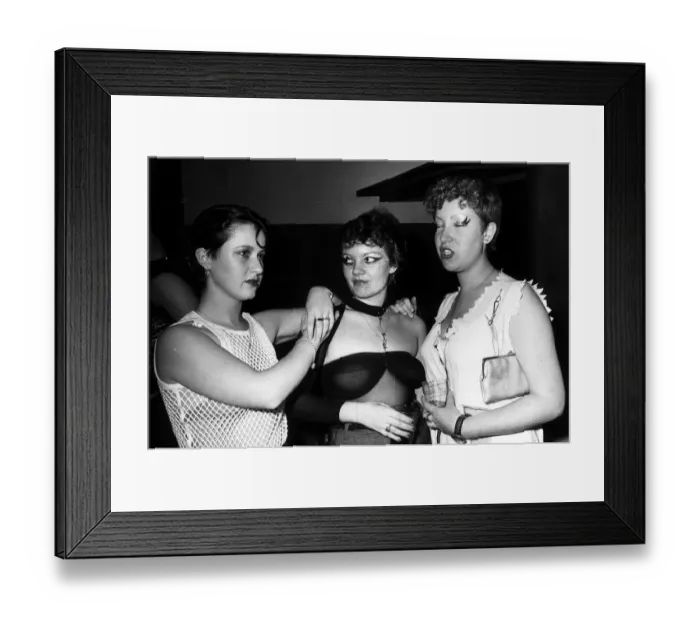 Framed Print : Punk Rock Girls December 1976 In their startling outfit Framed Print : Punk Rock Girls December 1976 In their startling outfit