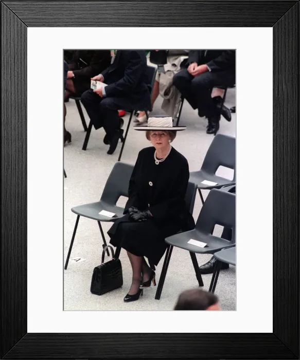 Framed Print : Baroness Margaret Thatcher at Waterloo Station for the opening of International Terminal Framed Print : Baroness Margaret Thatcher at Waterloo Station for the opening of International Terminal