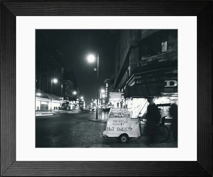 Framed Print : A hot dog stall on one of the main roads into Manchester Food beef burgers Framed Print : A hot dog stall on one of the main roads into Manchester Food beef burgers