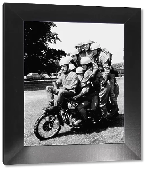 Stunts Royal Artillery Motorcycle Display team performs Dbase MSI Brochure June