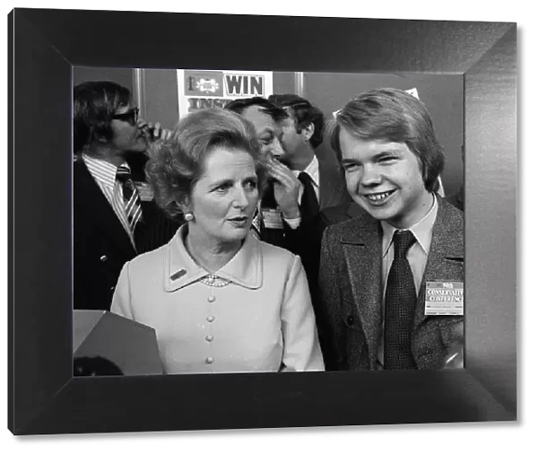 Margaret Thatcher and William Hague at the Conservative Party conference. October 1977