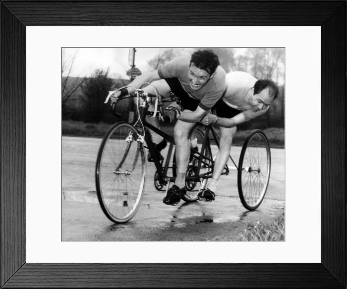 Framed Print : Open Tandem 30 Race near Bishops Stortford May 1960 Dennis Kohlman (front left Framed Print : Open Tandem 30 Race near Bishops Stortford May 1960 Dennis Kohlman (front left