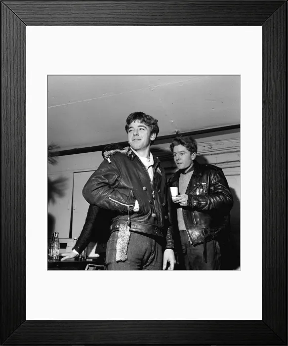 Framed Print : Youth Culture Mod and Rockers October 1963 Two Rockerss wearing their leather Framed Print : Youth Culture Mod and Rockers October 1963 Two Rockerss wearing their leather