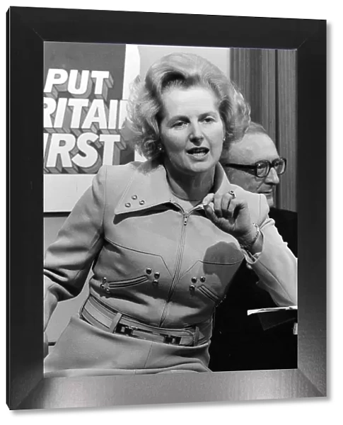 Margaret Thatcher, October 1974, at election press conference