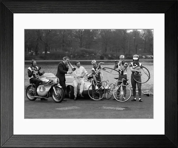 Framed Print : Chris Barber March 1969 Famous band leader and trombon player is a very keen racing Framed Print : Chris Barber March 1969 Famous band leader and trombon player is a very keen racing