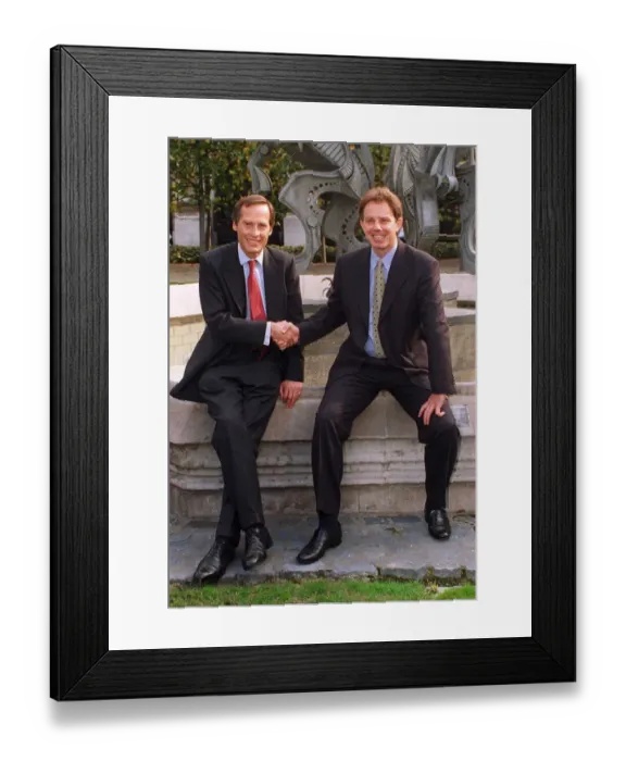 Framed Print : Tony Blair MP Labour leader greets the newest member of the Labour Party former Framed Print : Tony Blair MP Labour leader greets the newest member of the Labour Party former
