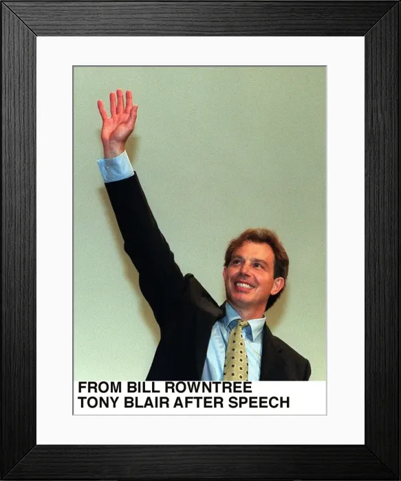 Framed Print : Tony Blair Labour leader MP after making his speech at the Labour Party Conference 1995 Framed Print : Tony Blair Labour leader MP after making his speech at the Labour Party Conference 1995