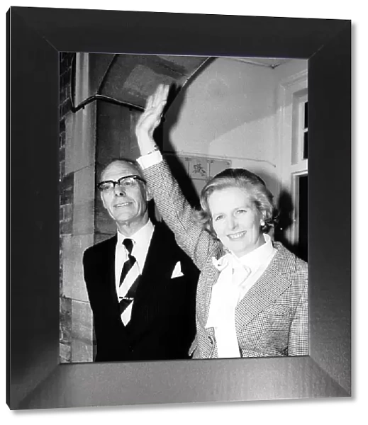 Margaret Thatcher prime minister with her husband Dennis. March 1979