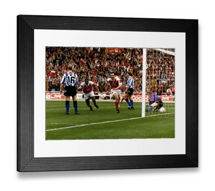 Framed Print : Coca Cola Cup Final at Wembley Stadium Arsenal 2 v Sheffield Wednesday 1