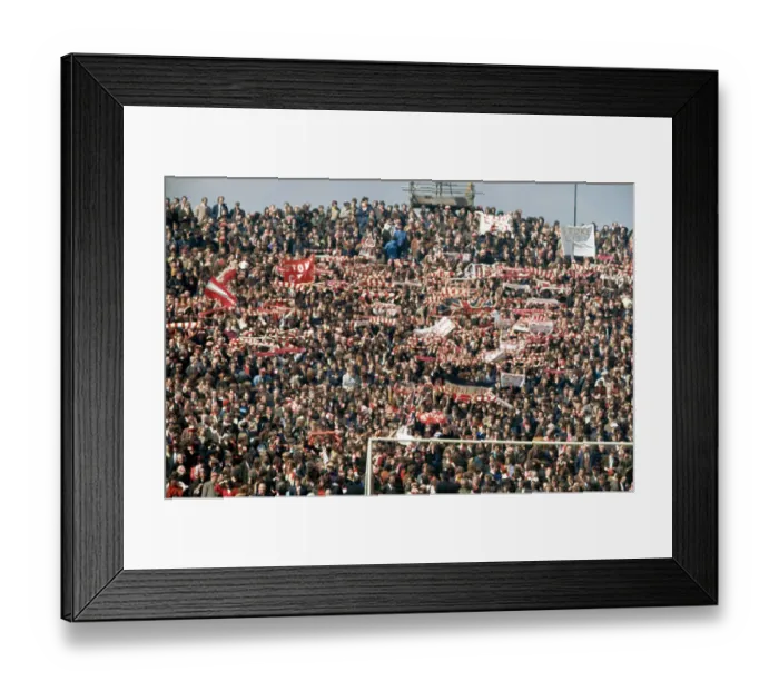 Framed Print : FA Cup Semi Final match at Villa Park Stoke City 1 v Arsenal 1 Stoke fans