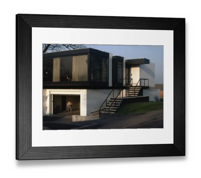 Framed Print : An exterior view of the house belonging to Manchester United footballer George Best in