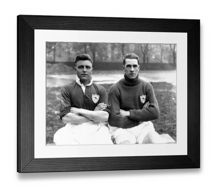 Framed Print : Eddie A Hapgood and Dan Lewis Arsenal Footballers 1930