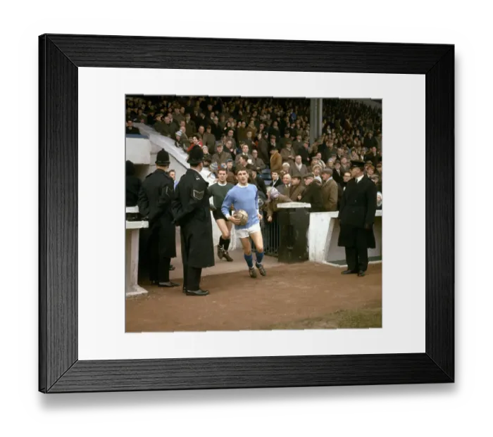 Framed Print : Manchester City footballer John Crosson walks out of the tunnel onto the pitch before his