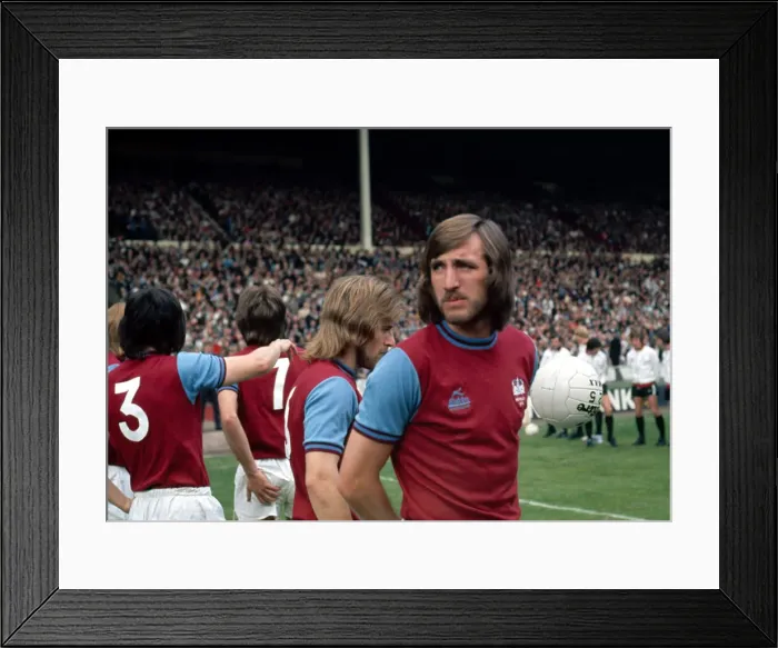 Framed Print : 1975 FA Cup Final at Wembley Stadium West Ham United 2 v Fulham 0 West Framed Print : 1975 FA Cup Final at Wembley Stadium West Ham United 2 v Fulham 0 West