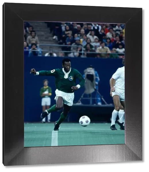 New York Cosmos star Pele playing his final match in an exhibition game against Brazilian